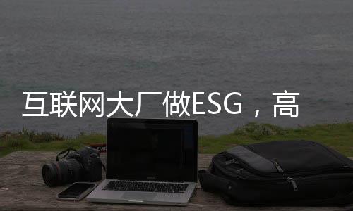 互联网大厂做ESG,高大上VS接地气,怎么选?