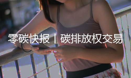 零碳快报丨碳排放权交易新规即将施行;阳光电源2023年净利94亿元同比增长超160%